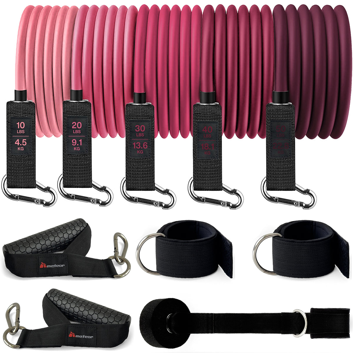 Resistance Bands Set All in One Exercise Kit 5 to 70 Kilograms