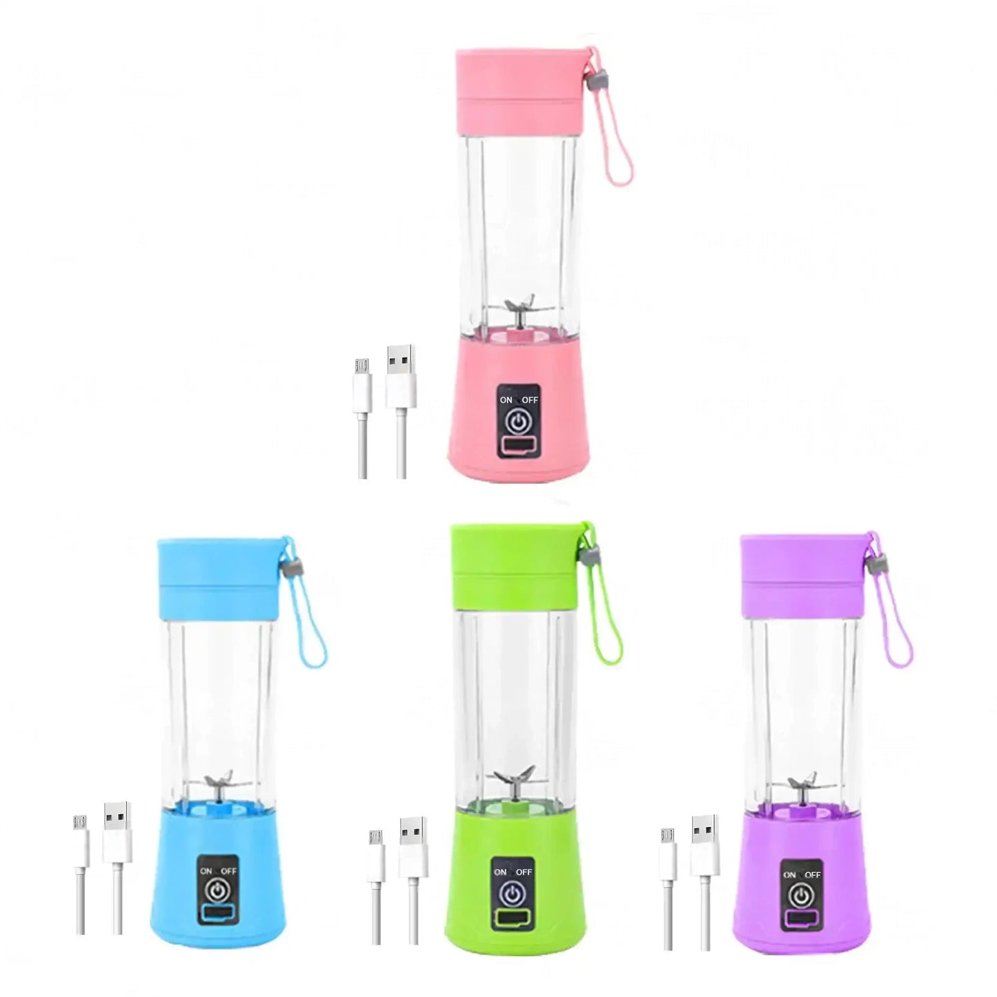 Portable USB 4-Blades Electric Fruit Juice Blender Rechargeable