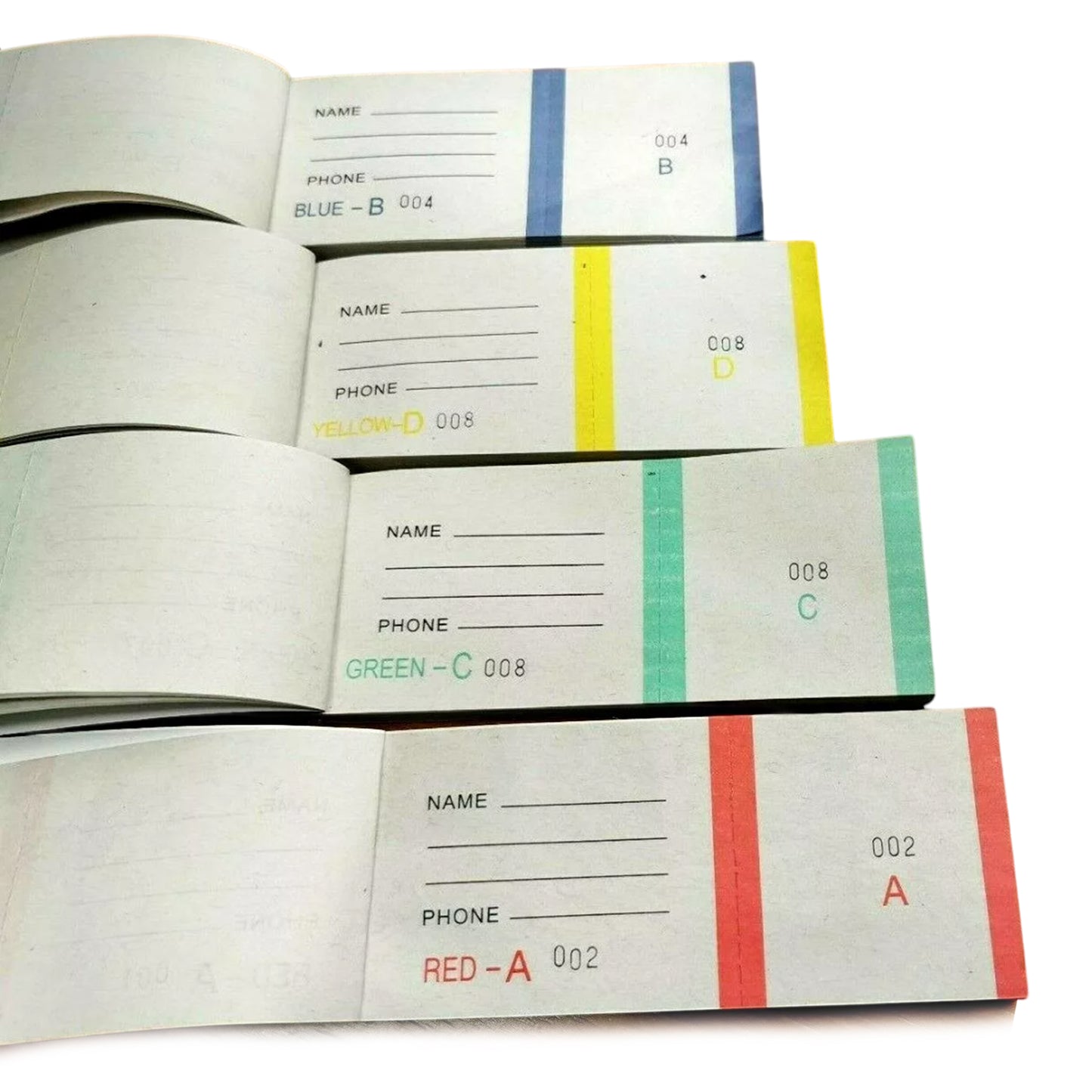 Check Book Tickets 400 Raffle Tickets 4 Colours - 4 pack