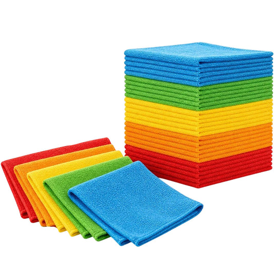 Microfibre Cleaning Cloths 30x30cm for Kitchen Glass Windows and Dishes