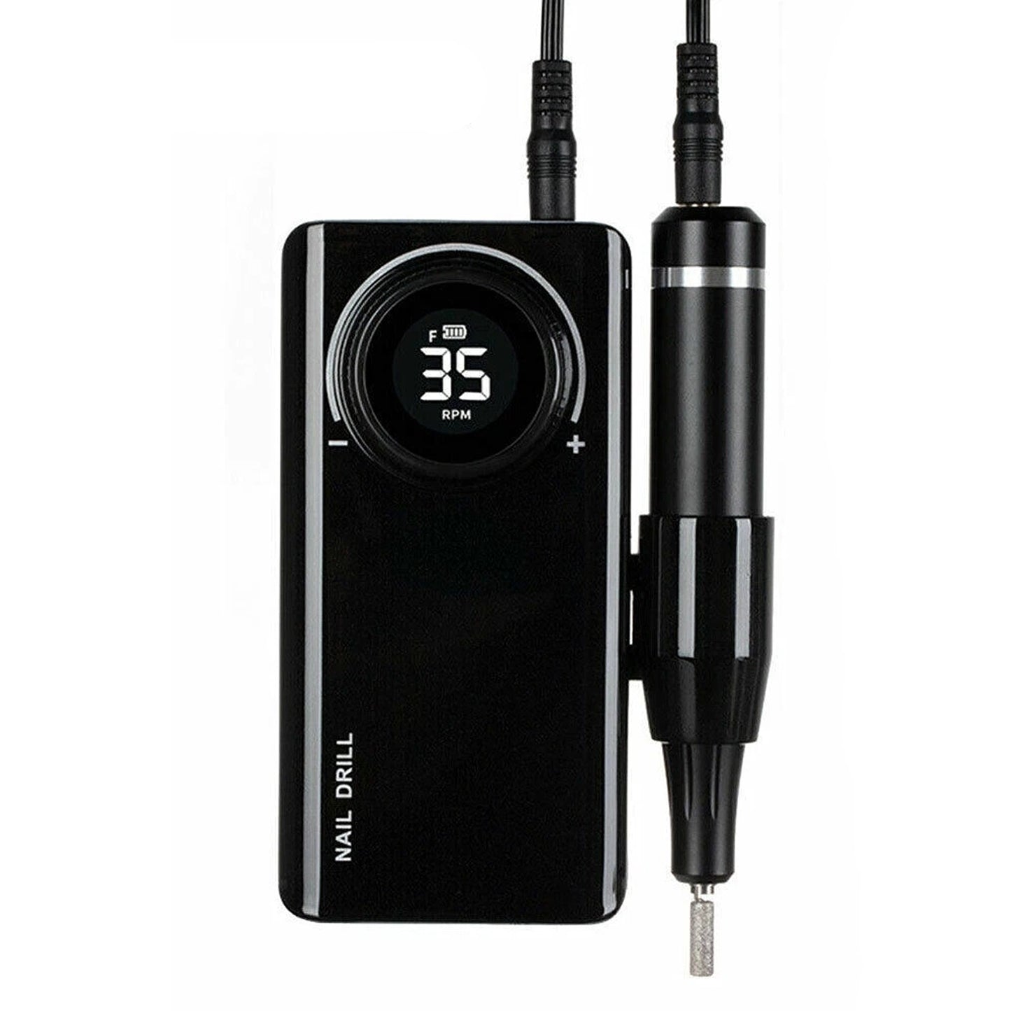 Black Portable Nail Drill Machine for Manicure and Pedicure 35000RPM