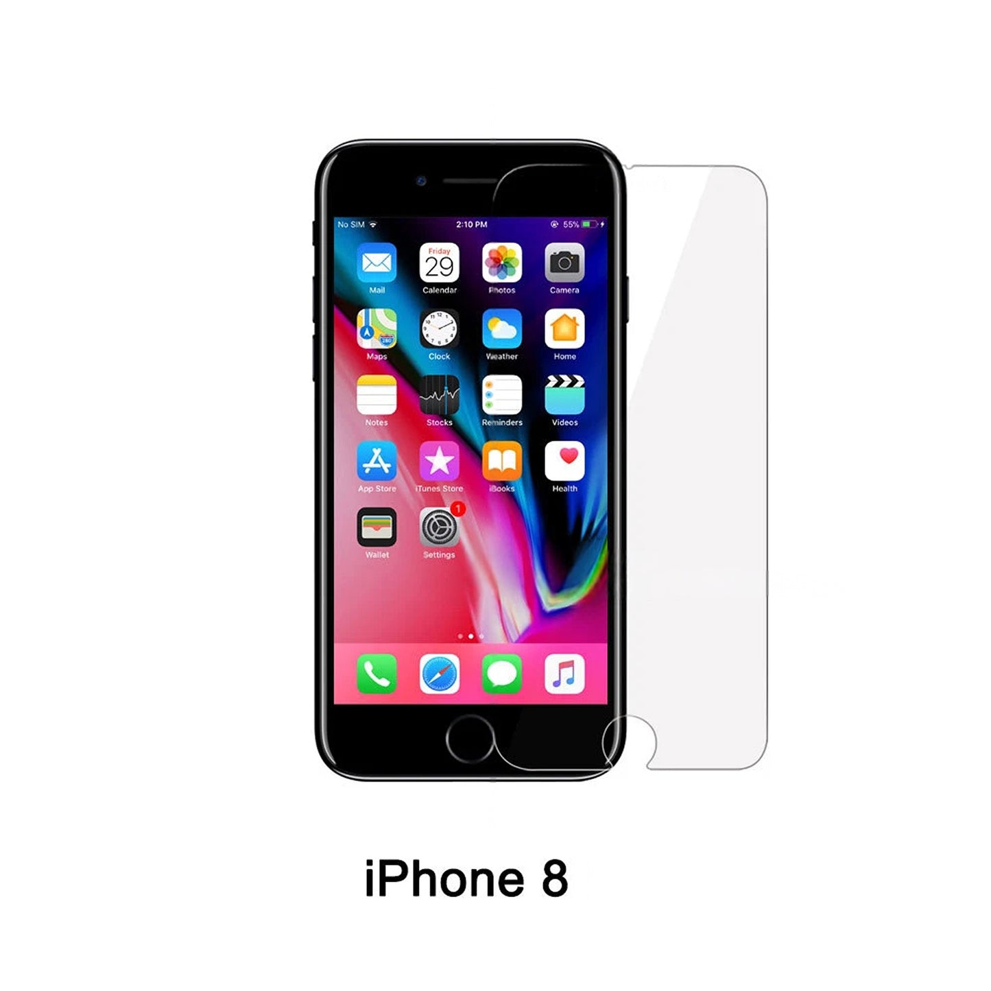 2x Tempered Glass Screen Protector for iPhone SE 6 7 8 X XR XS 11 12 13 14 15 16 Pro Max Plus