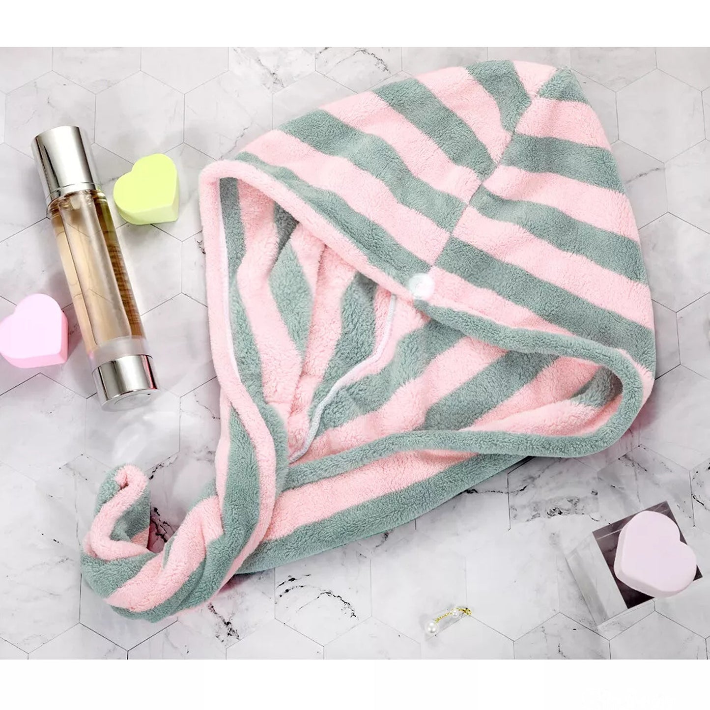 Hair Drying Towel Microfiber Turban Wrap for Bath and Spa