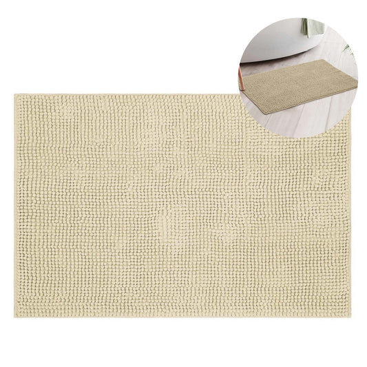 Linen Super Absorbent Quick Dry Bath Mat Soft Chenille Anti Slip Floor Mat