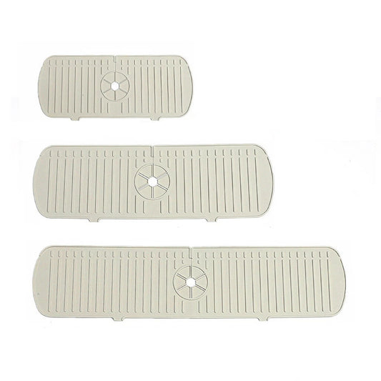 Kitchen Faucet Splash Guard Silicone Sink Protector - White