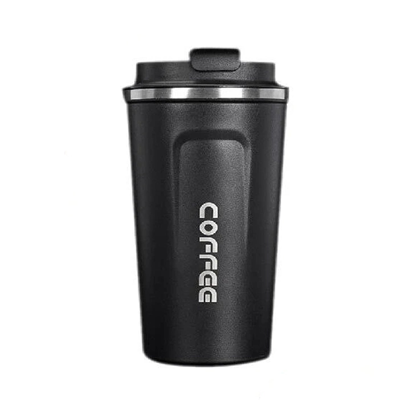 Insulated Coffee Mug Stainless Steel Travel Cup with Lid - Black