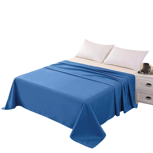 Hotel Ultra Soft Flat Sheet 2200TC Single Double Queen Super King - Ocean