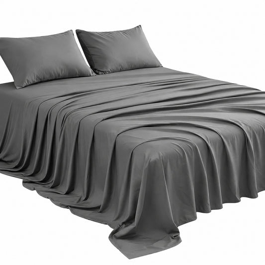 Dark Grey Luxury Hotel Style Bamboo Blend Bedding Set