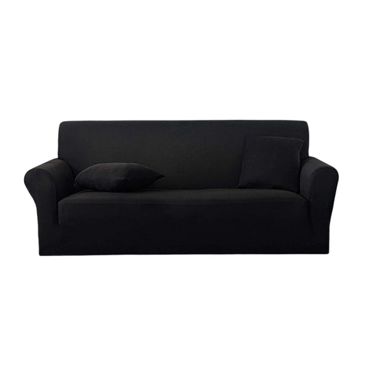 Black Washable Sofa Slipcover for 1 to 4 Seater Sofas