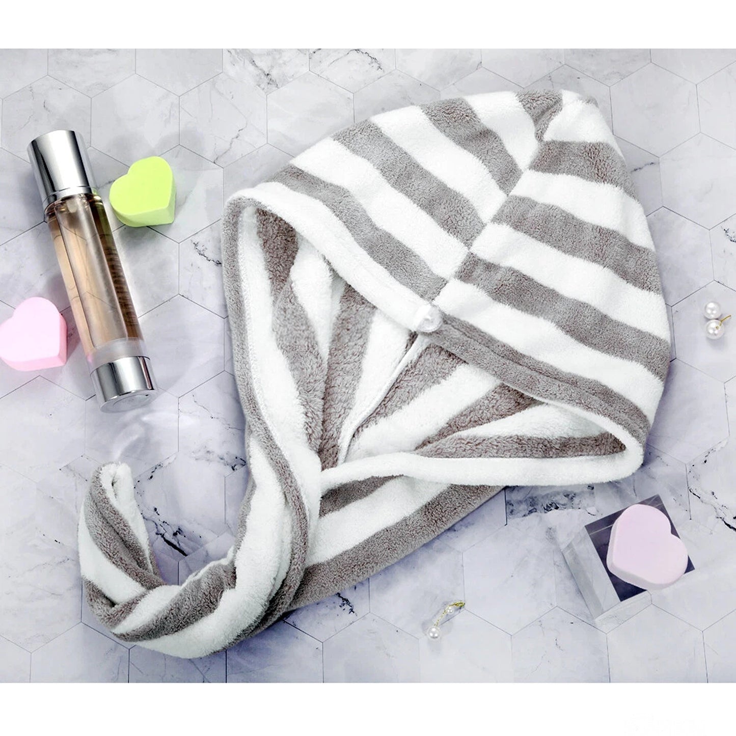 Hair Drying Towel Microfiber Turban Wrap for Bath and Spa