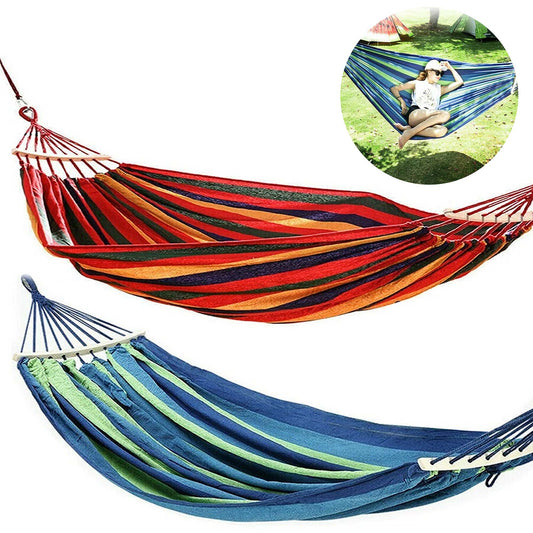 Double Hammock Swinging Bed for Outdoor Garden Beach and Camping