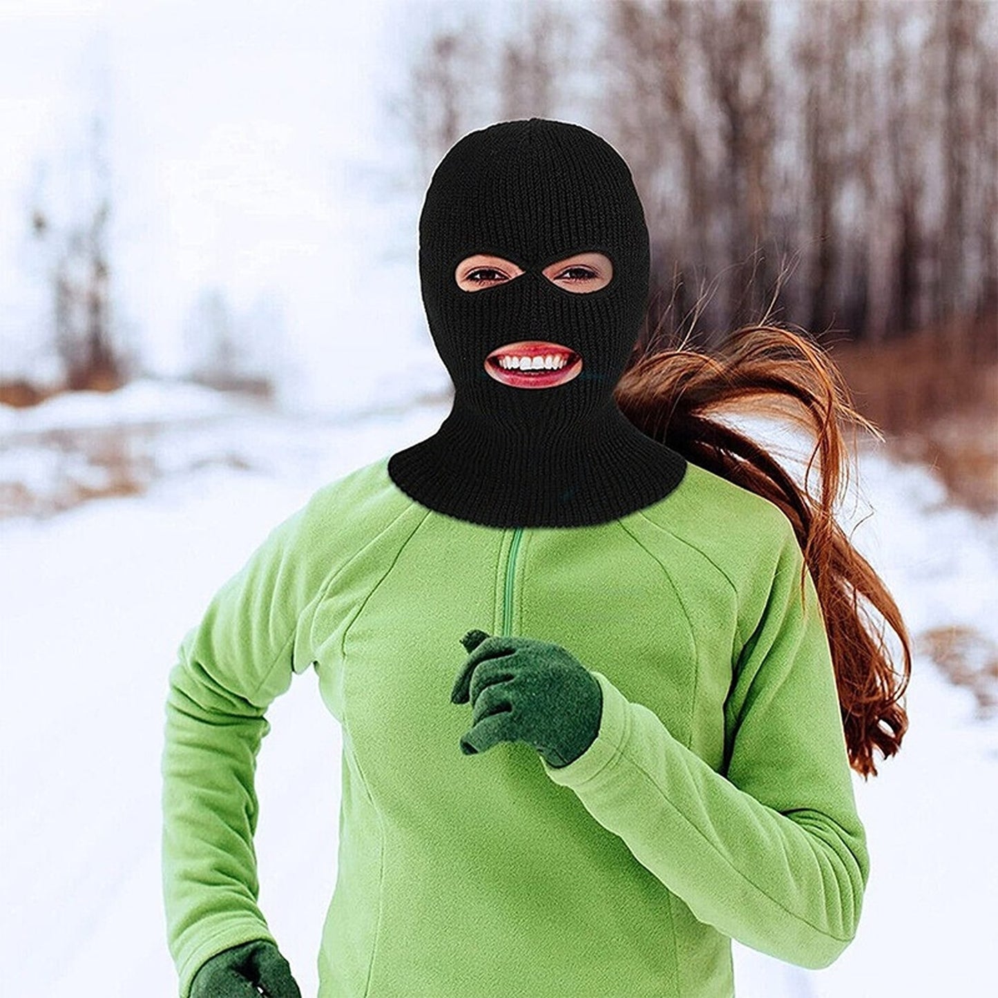 3-Hole Windproof Balaclava Mask Neck Warmer Ski Hat Fishing Tactical Hood