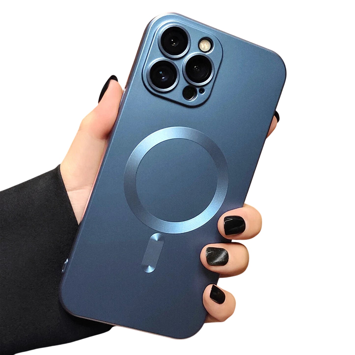 Magnetic Shockproof Case for iPhone 16 15 14 13 12 11 Pro Max Plus - Navy