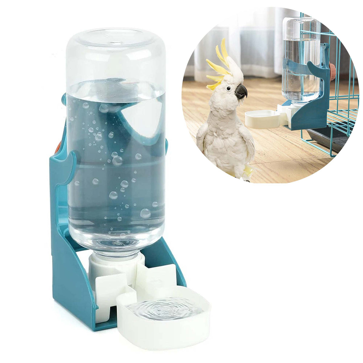 Bird Cage Water Dispenser 500ML Automatic Parrot Feeder