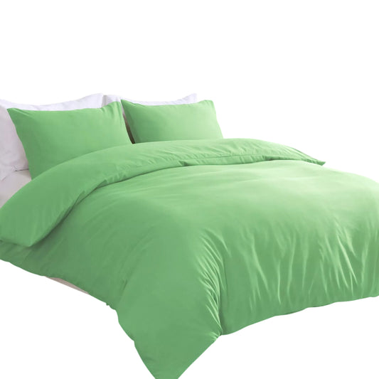2000TC Soft Quilt Doona Duvet Cover Set Single Queen King Size Bed - Avocado