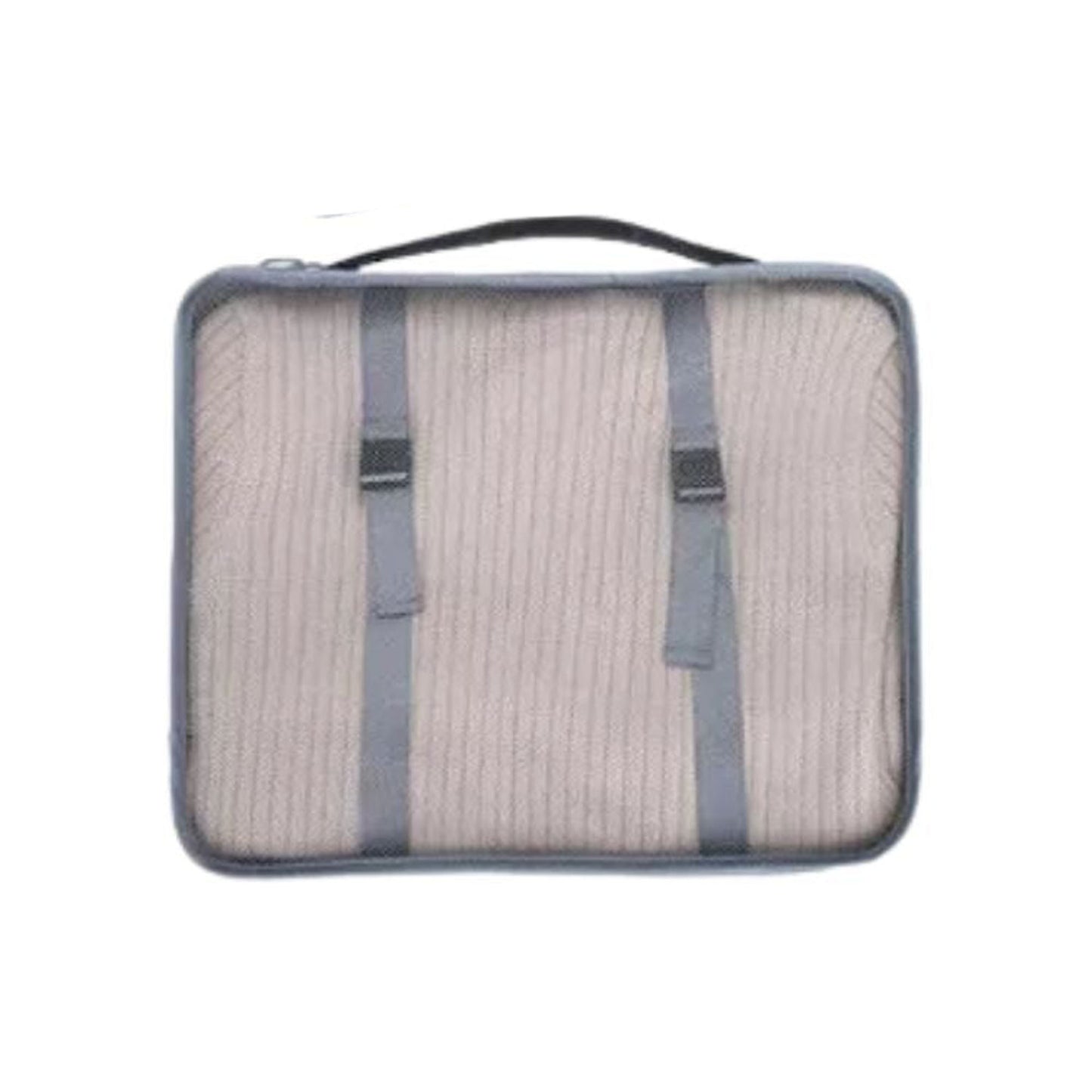 Gray Travel Packing Cubes Luggage Pouches Clothes Suitcase Storage Bag - 9x