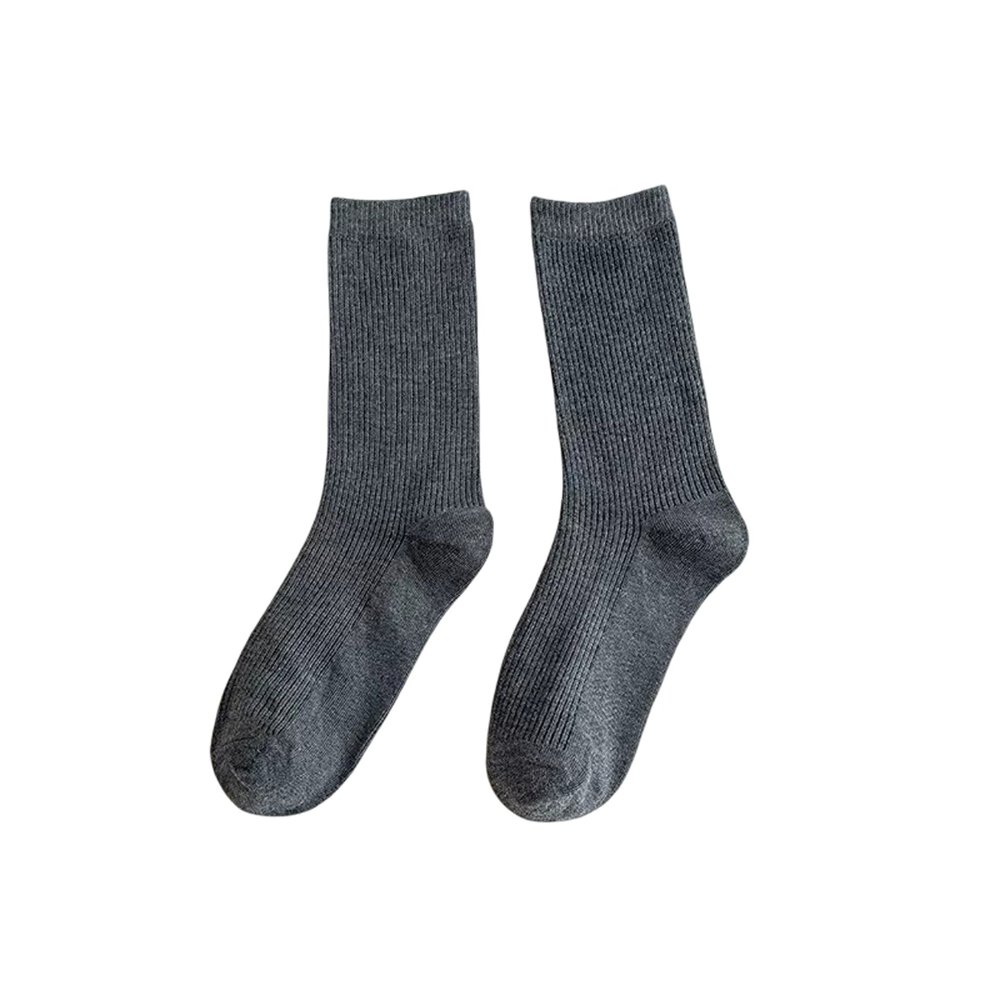 Solid Pure Colour Formal Cotton Fashion Casual Breathable Socks 1 Pair