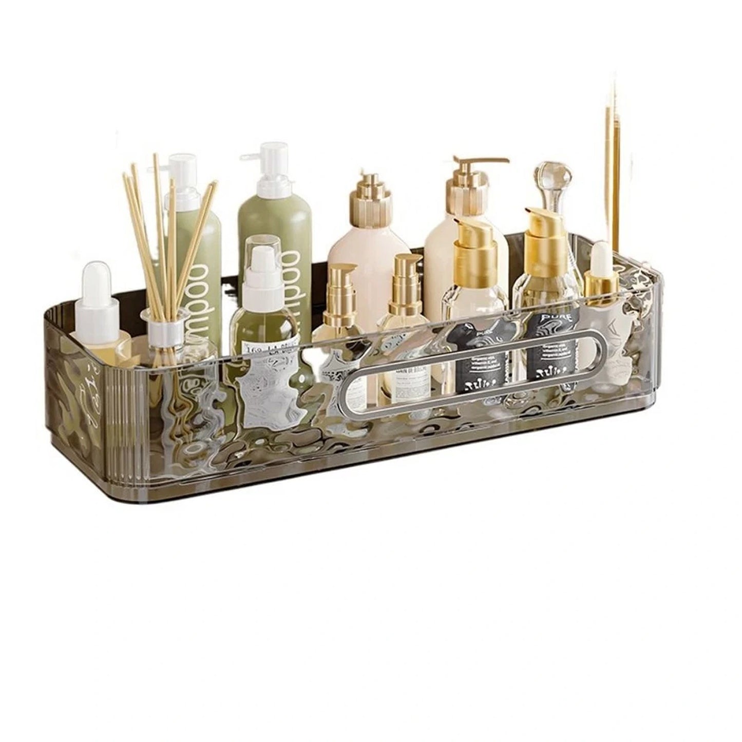 Plastic Bathroom Shelves Wall Mounted Shampoo Storage Rack for Home
