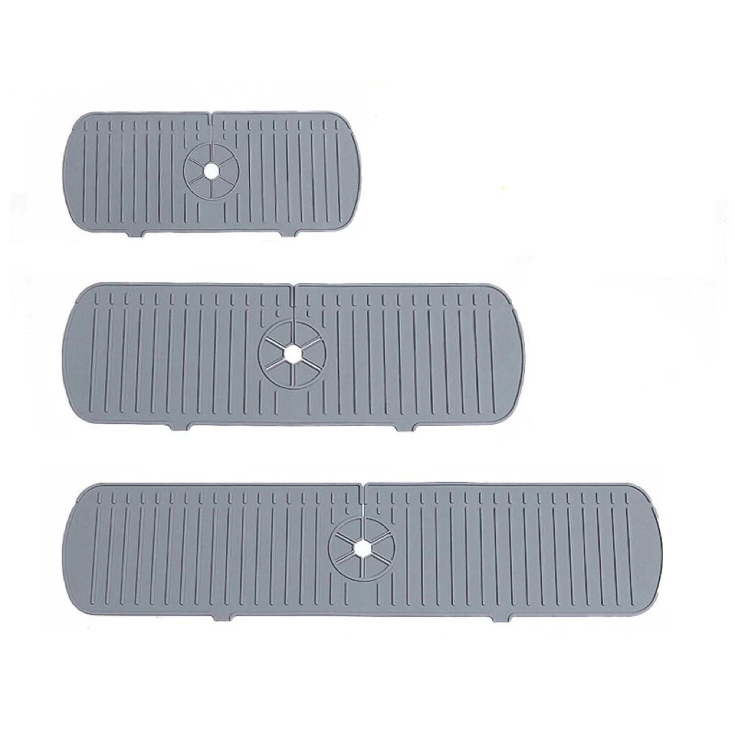 Kitchen Faucet Splash Guard Silicone Sink Protector - Grey
