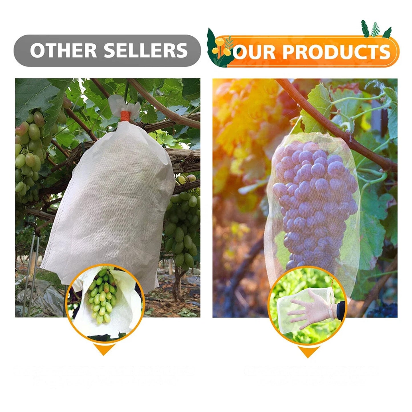 Garden Mesh Bags for Fruit and Vegetable Protection Insect Proof