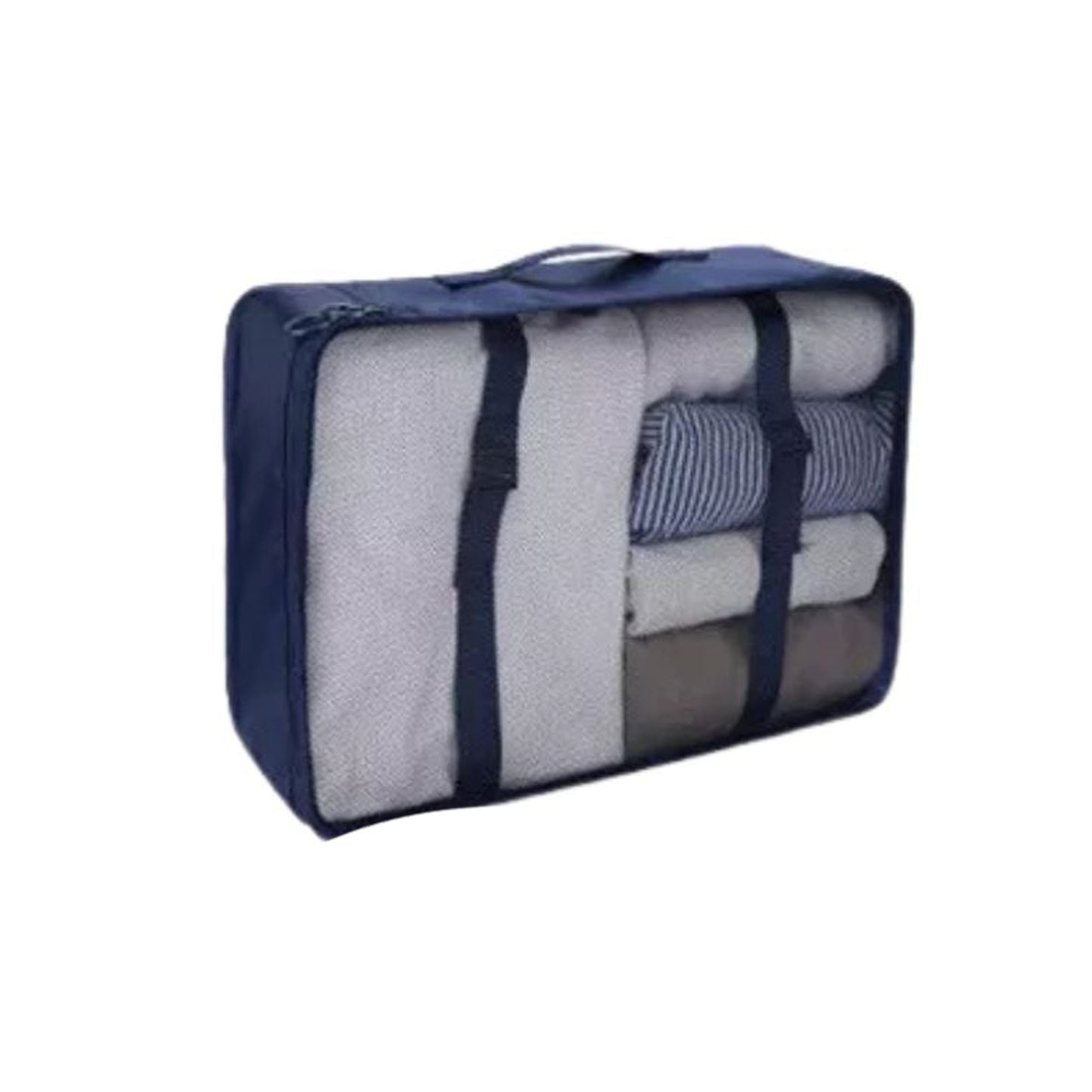 Navy Travel Packing Cubes Luggage Pouches Clothes Suitcase Storage Bag - 9x