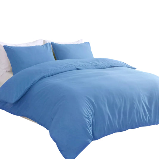 2000TC Soft Quilt Doona Duvet Cover Set Single Queen King Size Bed - Ocean