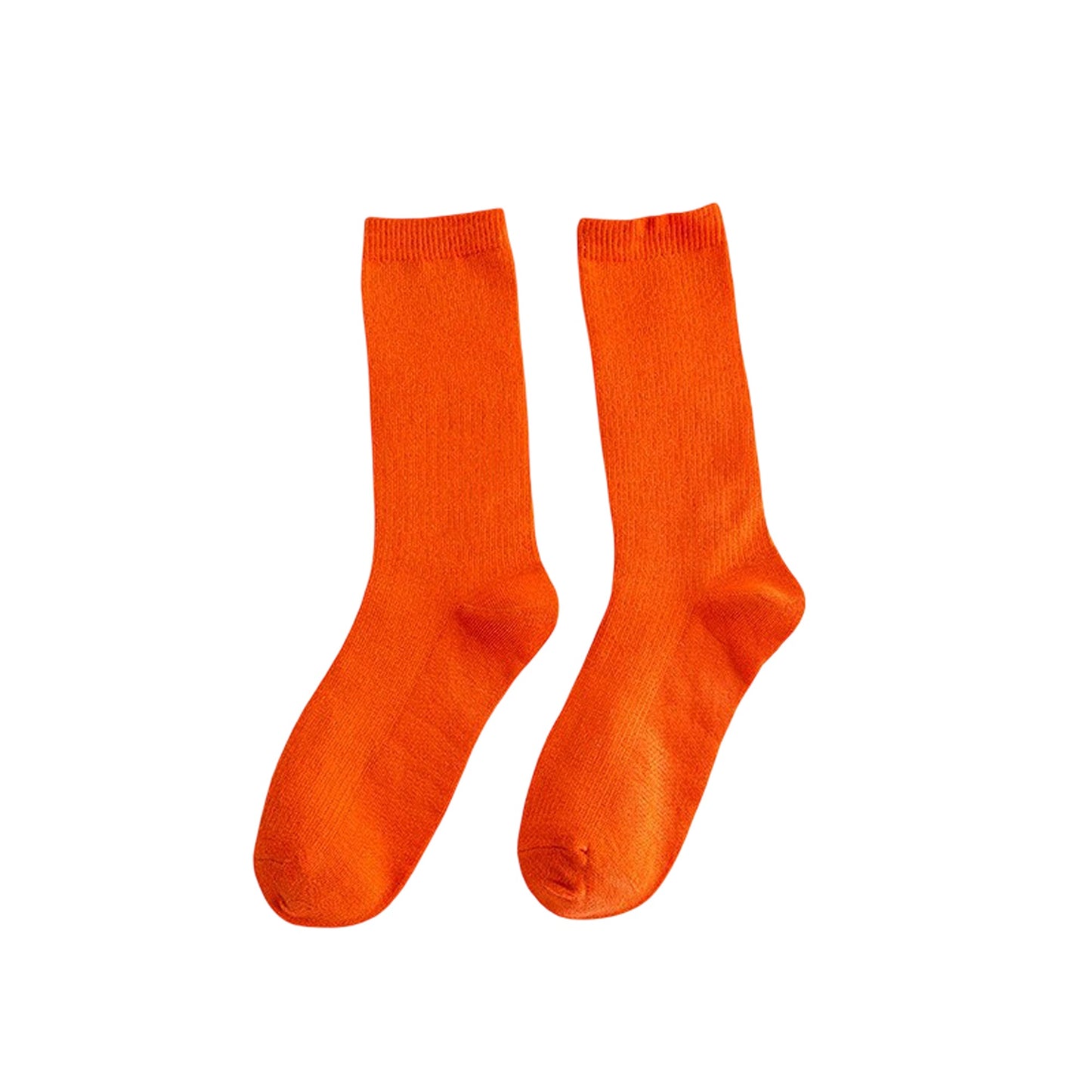 Solid Pure Colour Formal Cotton Fashion Casual Breathable Socks 1 Pair