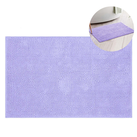Lanverder Absorbent Quick Dry Bath Mat Soft Chenille Anti Slip Floor Mat