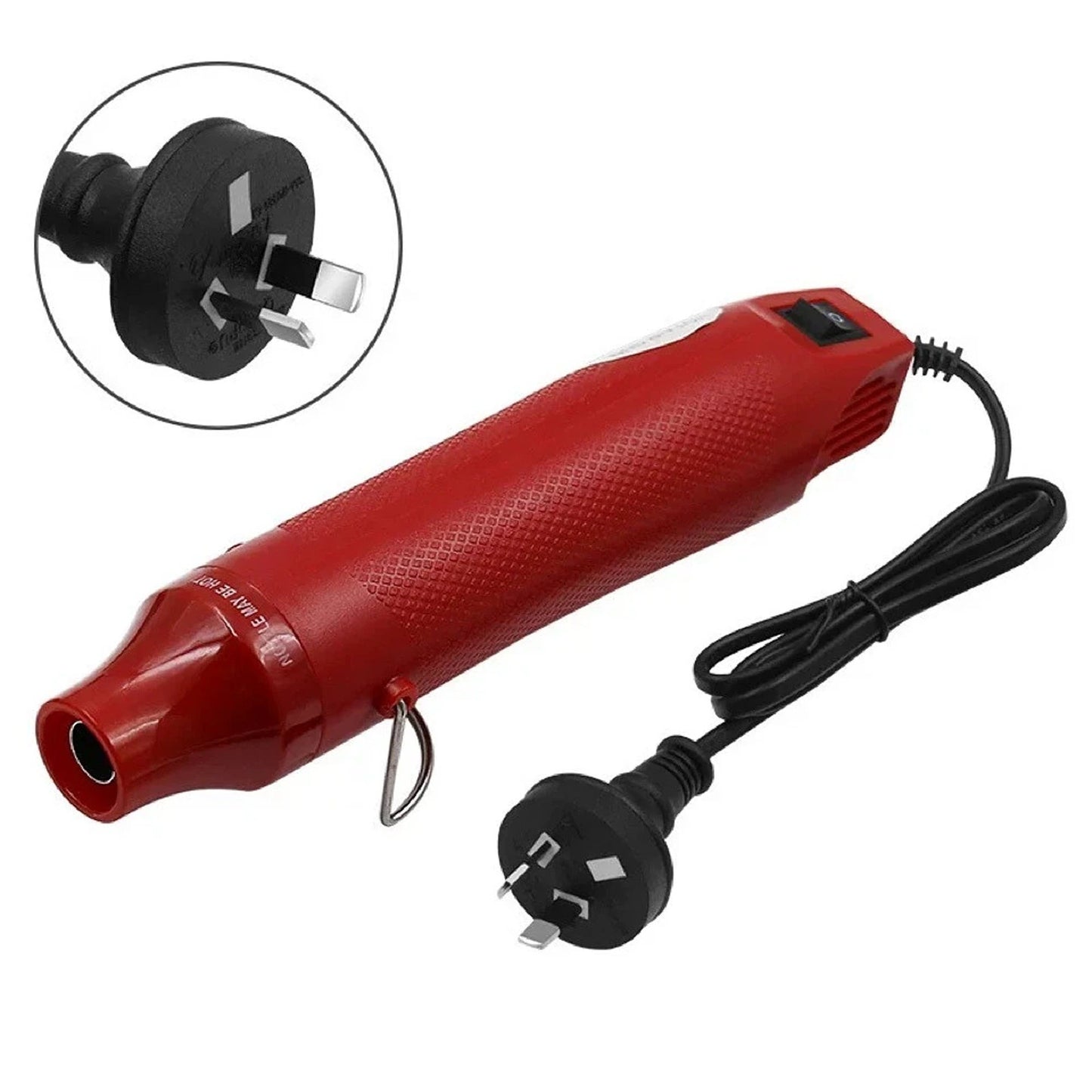 300W Electric Hot Air Gun For Crafts Epoxy Resin Shrink Wrap Vinyl - Red