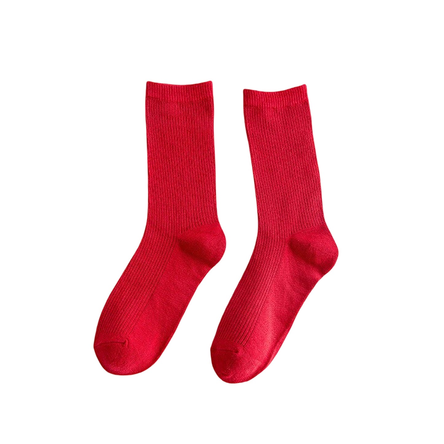 Solid Pure Colour Formal Cotton Fashion Casual Breathable Socks 1 Pair