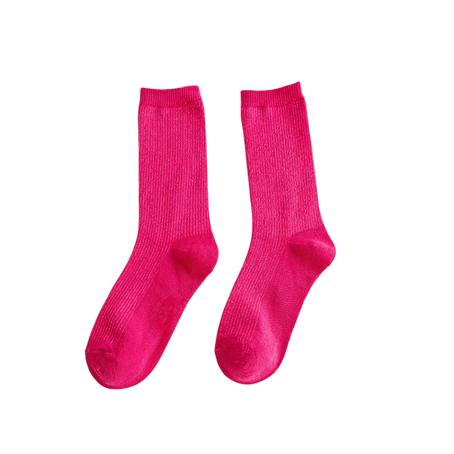 Solid Pure Colour Formal Cotton Fashion Casual Breathable Socks 1 Pair