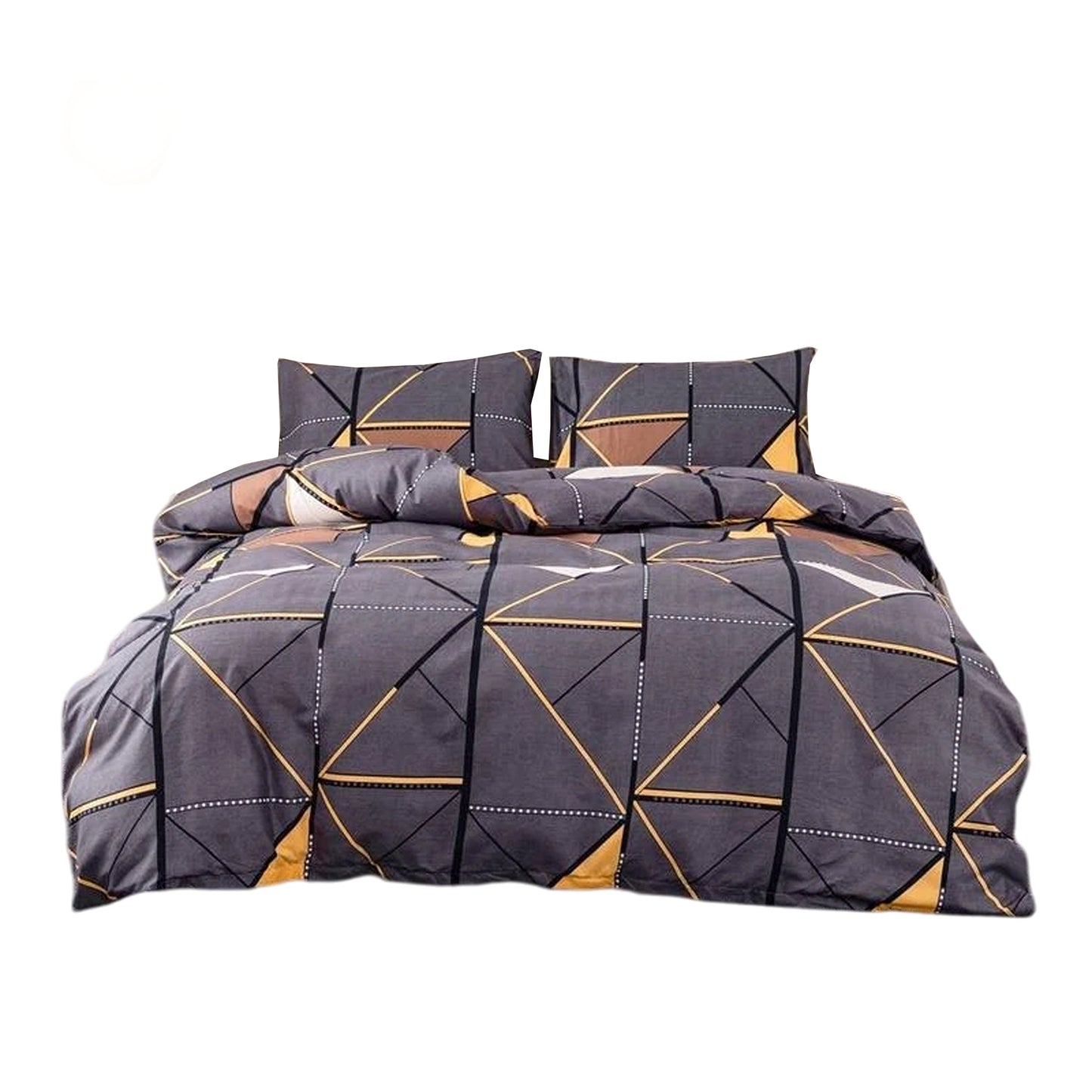 Ultra Soft Quilt Duvet Doona Cover Set with Pillowcase All Sizes - Geometric Print