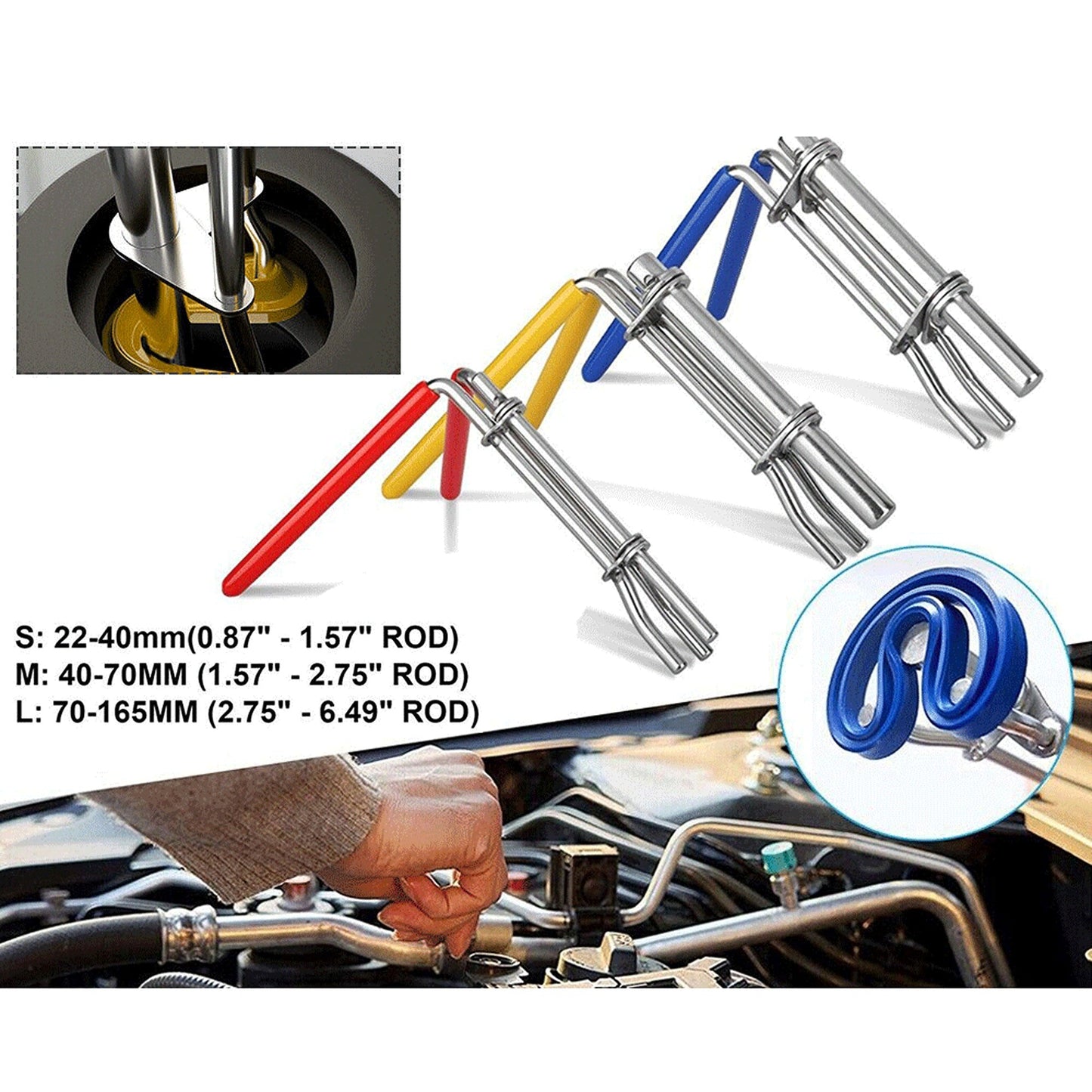 Hydraulic Cylinder Seal Installation Tool U-Cup Piston Rod 3x