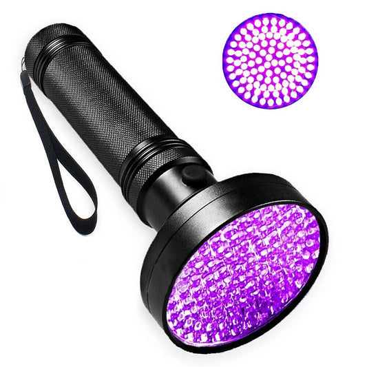 Aluminum UV Flashlight with 100 LED Blacklight