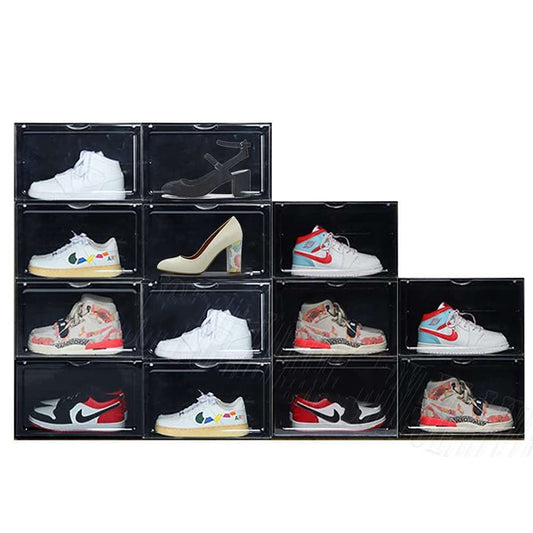 Sneaker Display Cases Shoe Box Black Plastic Boxes