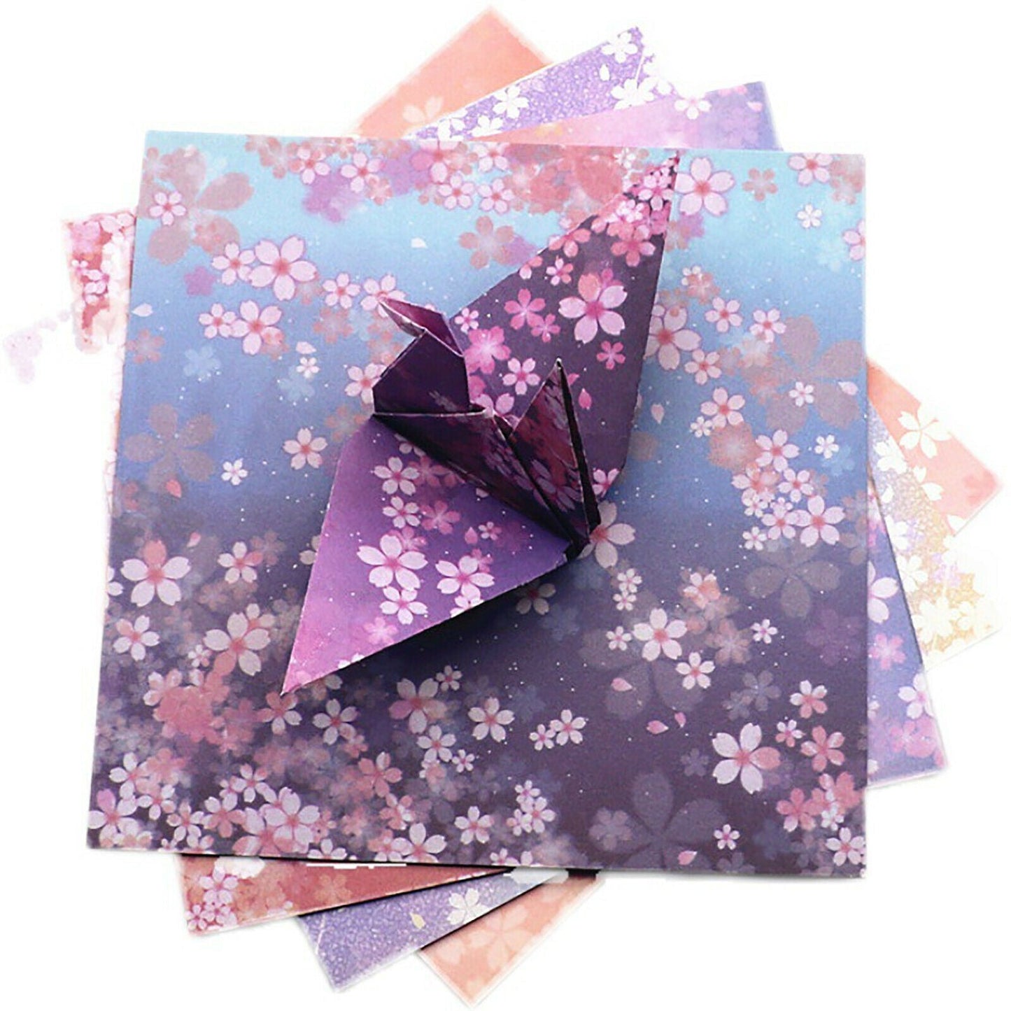 4 Style Japanese Sakura Origami Square Craft Paper