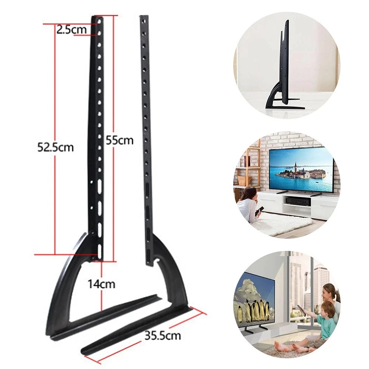 Universal Table Top TV Stand Bracket Base Pedestal Mount 32 to 70 Inch