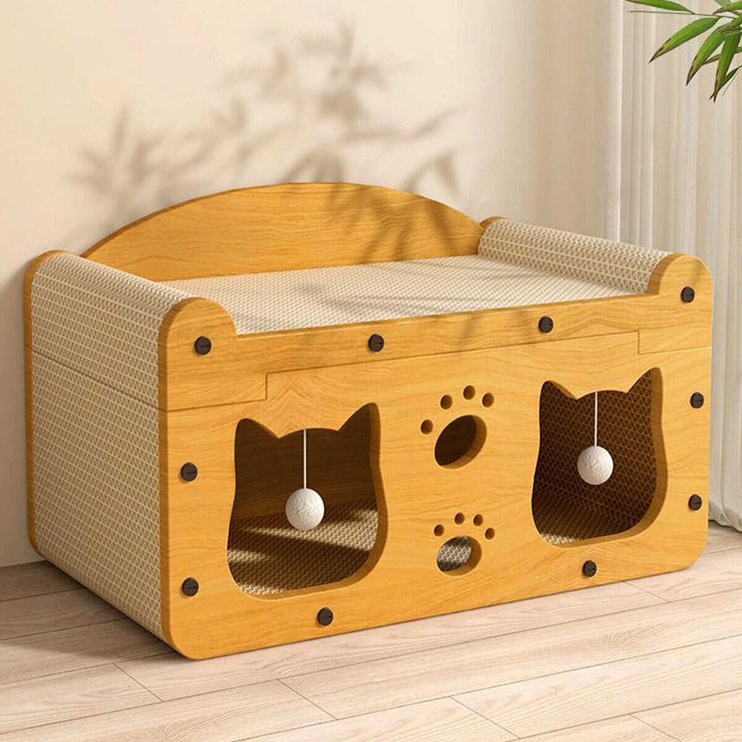 Cat Scratching Board and House All in One Wear Resistant Toy