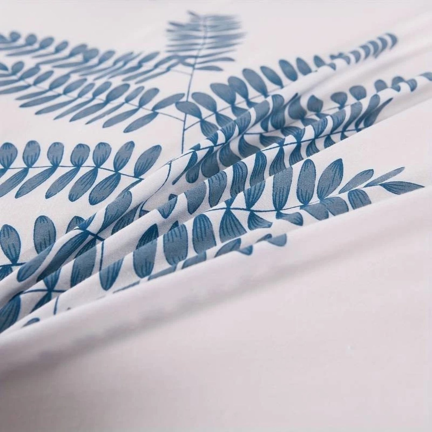 Cotton Duvet Quilt Cover Set with Pillowcases All Sizes - Ocean Leaf