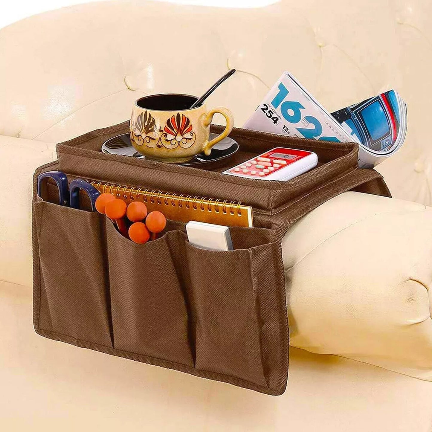 Sofa Hanging Storage Bag Multi Pocket Organizer Remote Control Holder for Home
