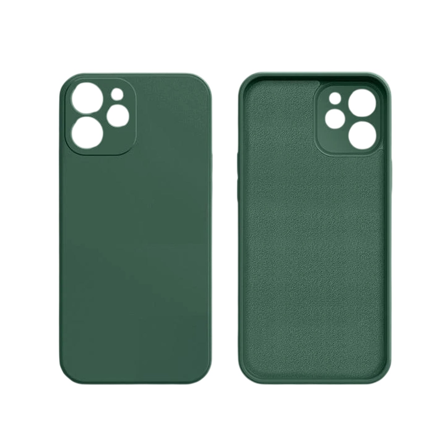 Green Silicone Shockproof Protective Case for iPhone 16 15 14 13 12 11 Pro