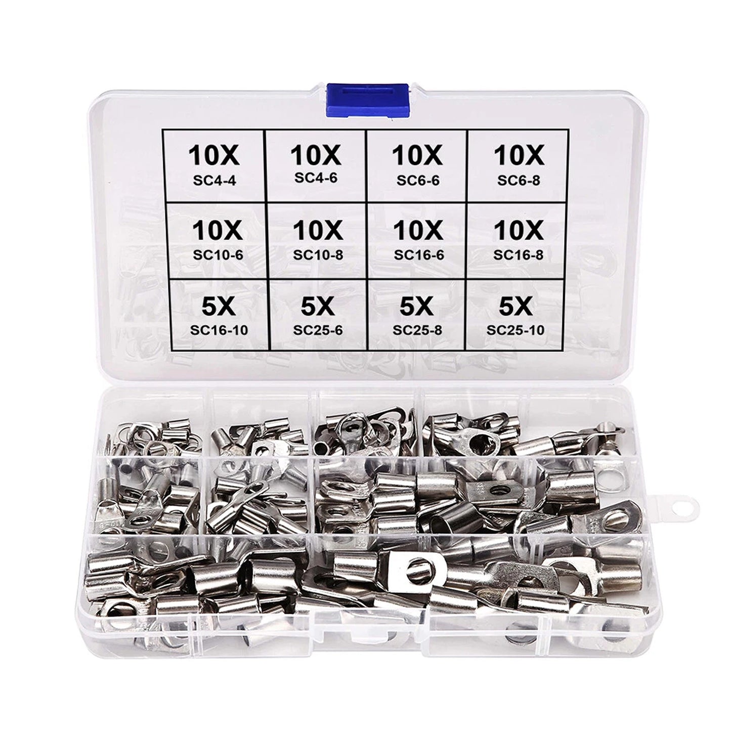220 Piece Cable Lug Kit with Crimper and Copper Terminals
