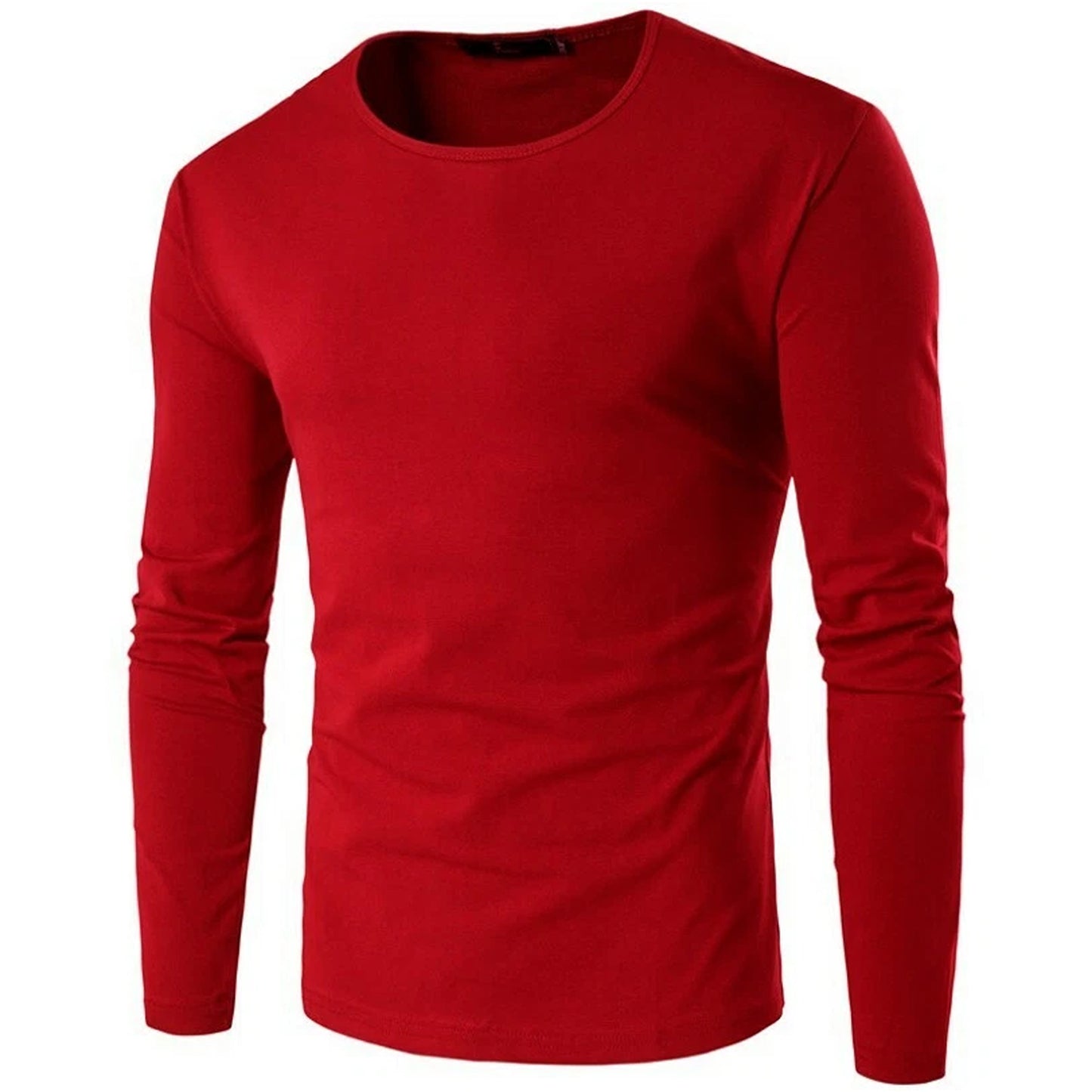 Premium Heavy Cotton Long Sleeve T Shirt for Men - Red