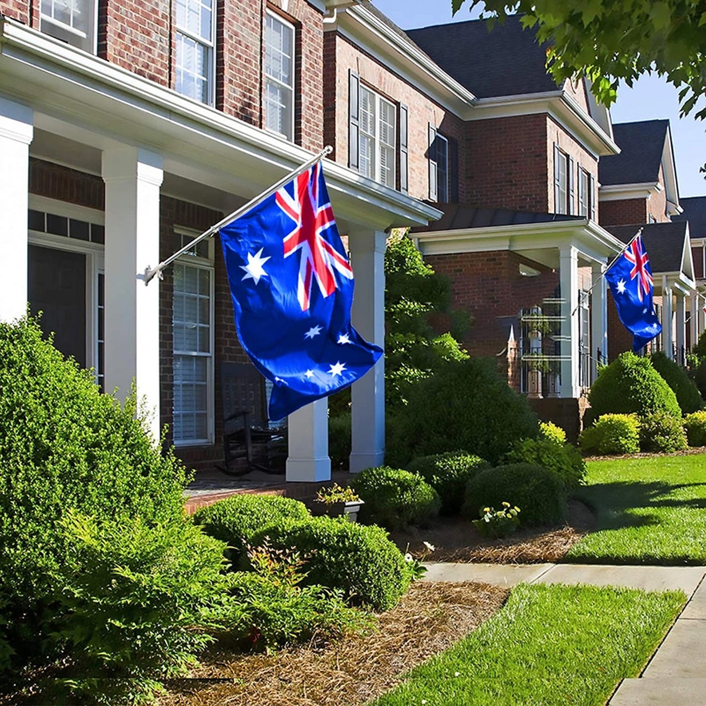 Aluminum Australian Flagpole Kit Holder Set