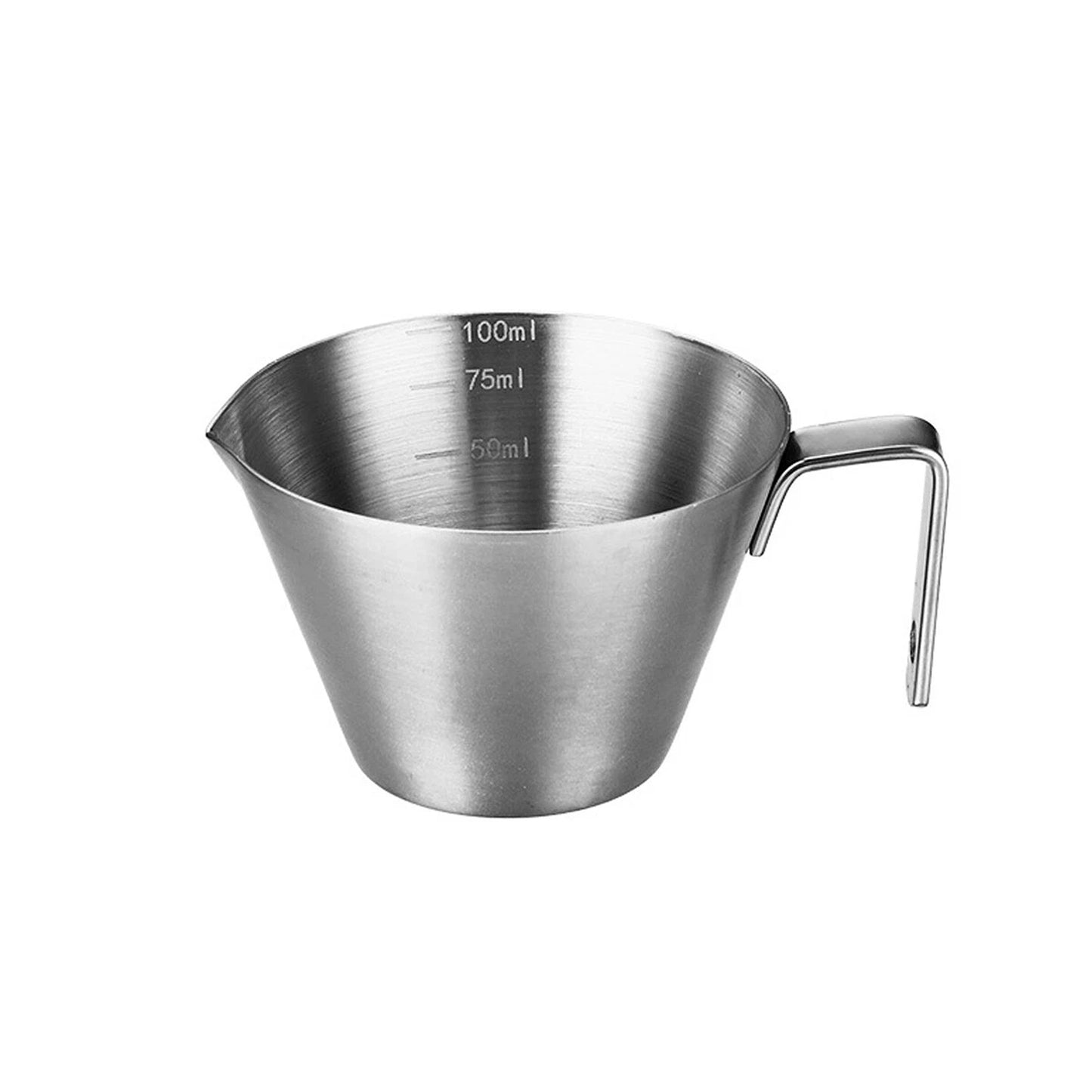 Espresso Measuring Cup 100ml Stainless Steel with Easy Grip Handle
