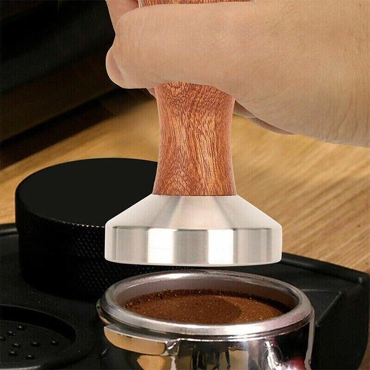 Barista Espresso Tamper 51mm Stainless Steel with Wood Handle