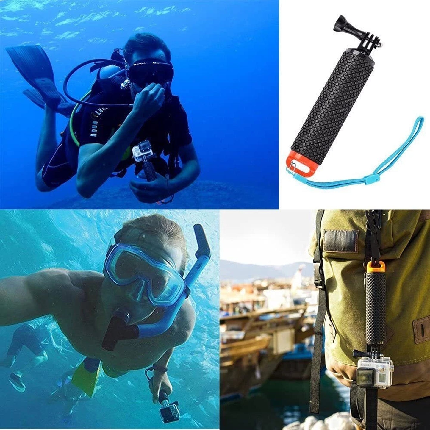 Floating Hand Grip for GoPro Hero and DJI OSMO Action Cameras