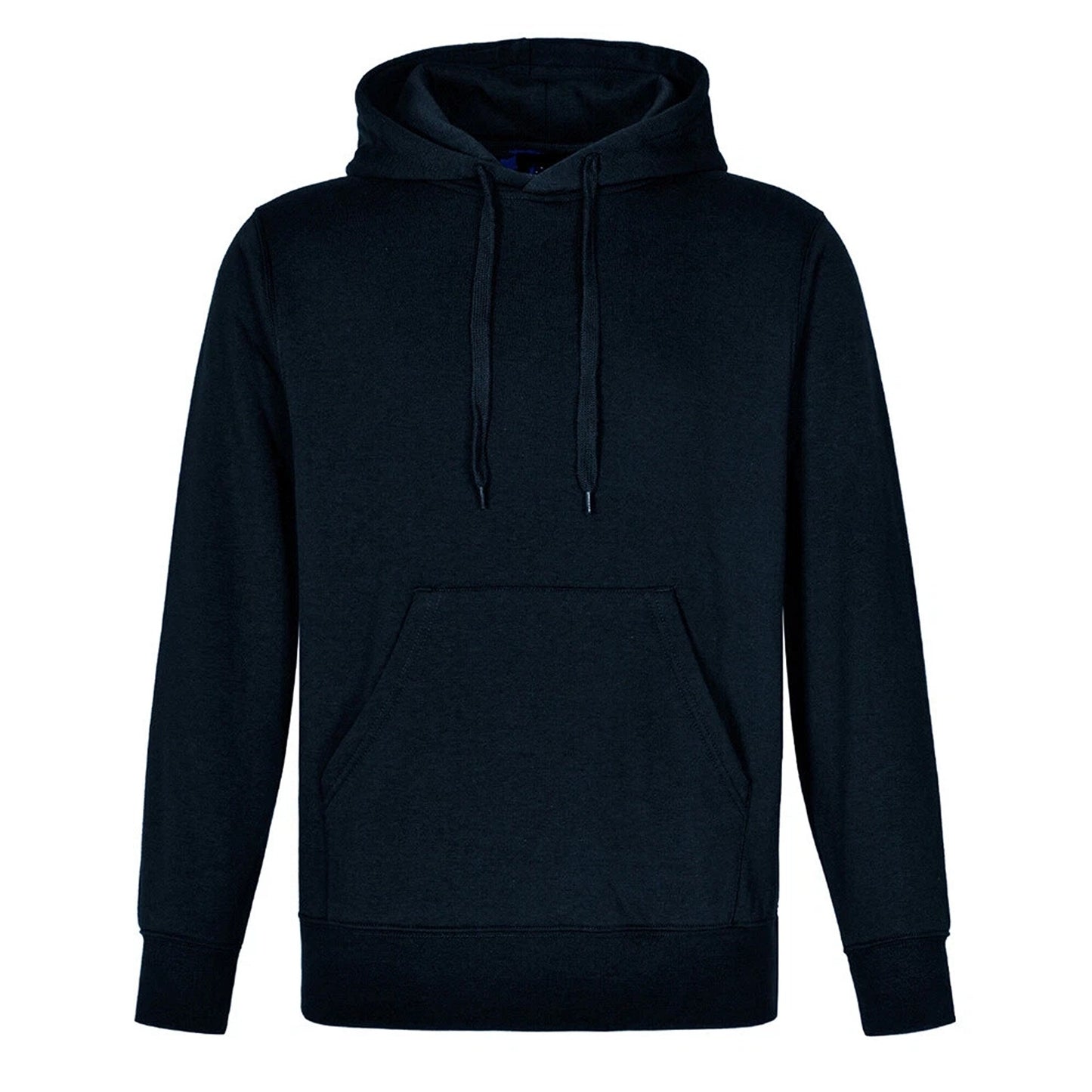Adult Pullover Fleece Hoodie with Pocket and Contrast Hood - Navy