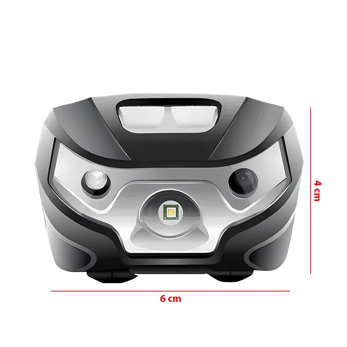 2 Pack Rechargeable LED Head Torch Headlight Lamp USB Camping