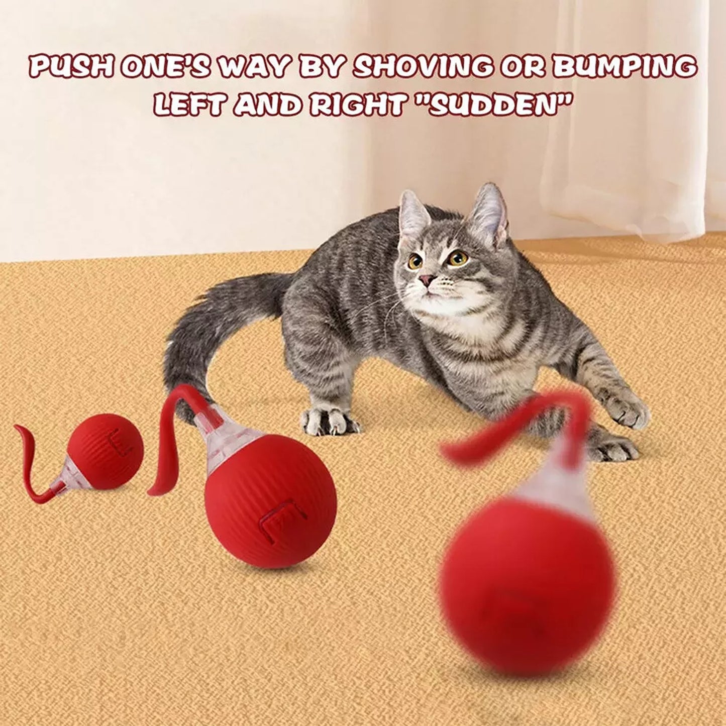 Automatic Rolling Ball Toy for Cats and Dogs Electric Pet Toy